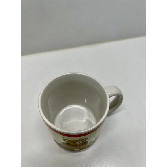 Vintage Teddy Bear Christmas Coffee Mug 3 1/2" Tall - Picture 3 of 4